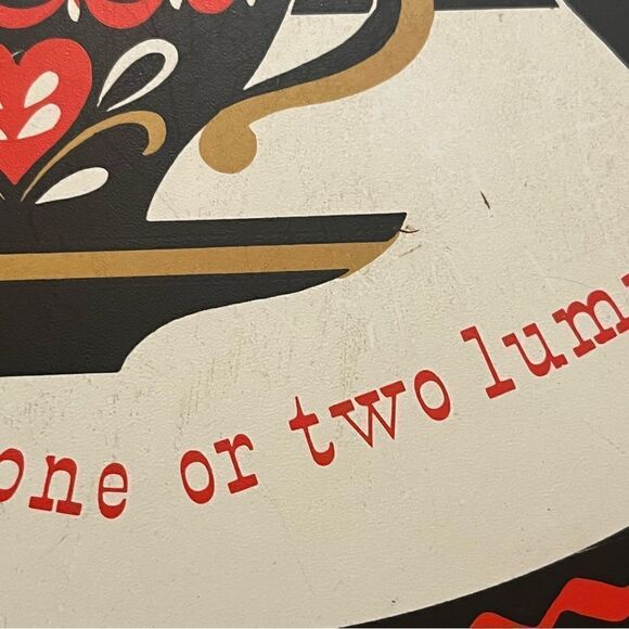 Vintage Coffee & Tea Serving Tray “Kaffee Klatch” MCM Midcentury Modern Black - Picture 10 of 13